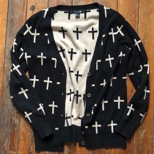 Forever 21 Cross Cardigan